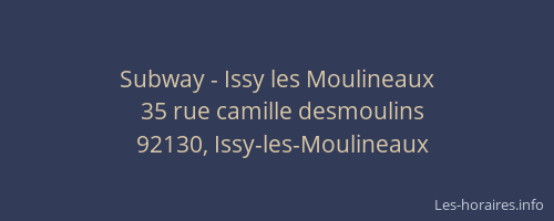 Subway - Issy les Moulineaux