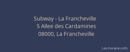 Subway - La Francheville