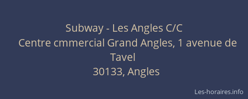 Subway - Les Angles C/C