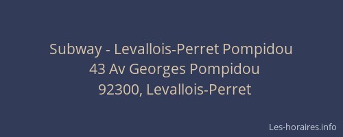 Subway - Levallois-Perret Pompidou