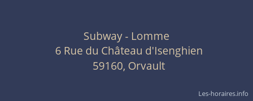 Subway - Lomme