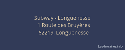 Subway - Longuenesse