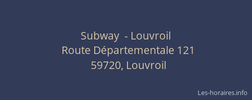 Subway  - Louvroil