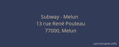 Subway - Melun