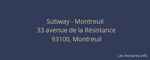 Subway - Montreuil