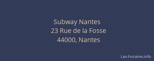 Subway Nantes