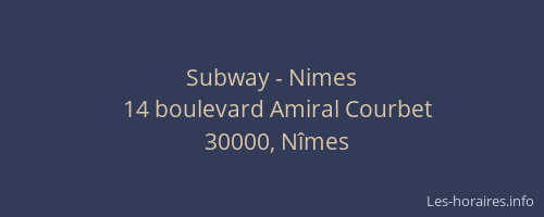 Subway - Nimes