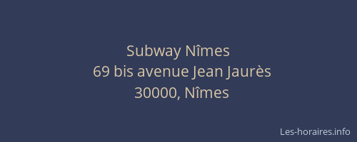 Subway Nîmes