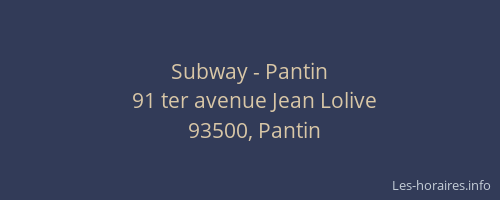 Subway - Pantin
