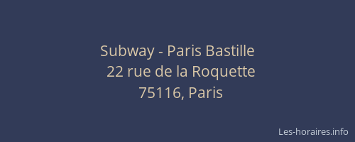 Subway - Paris Bastille