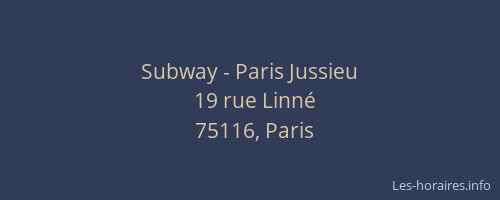 Subway - Paris Jussieu