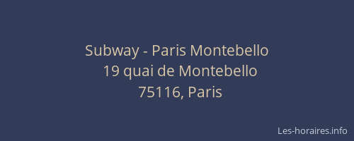 Subway - Paris Montebello