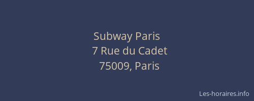 Subway Paris