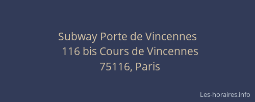 Subway Porte de Vincennes