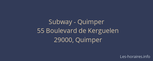 Subway - Quimper