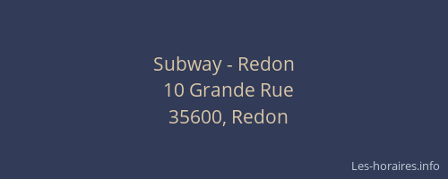 Subway - Redon