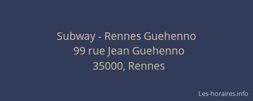 Subway - Rennes Guehenno