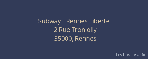 Subway - Rennes Liberté
