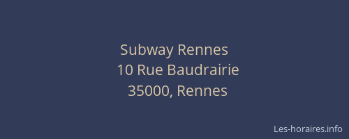 Subway Rennes