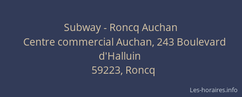 Subway - Roncq Auchan