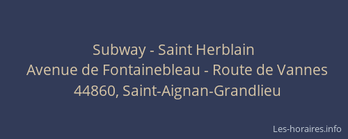 Subway - Saint Herblain