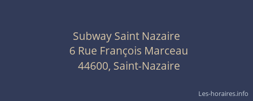 Subway Saint Nazaire