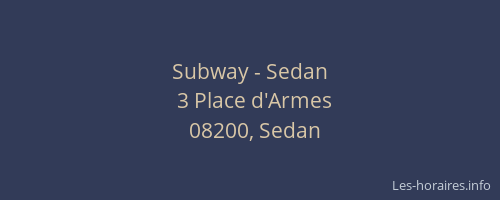 Subway - Sedan