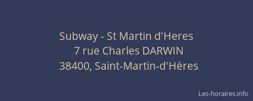 Subway - St Martin d'Heres