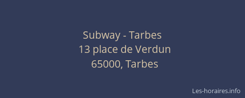 Subway - Tarbes