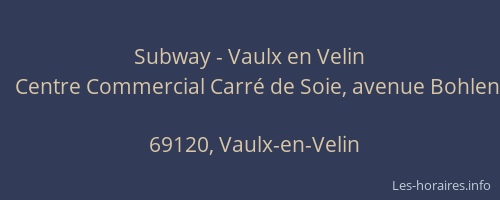 Subway - Vaulx en Velin