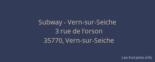 Subway - Vern-sur-Seiche