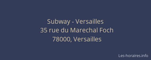 Subway - Versailles