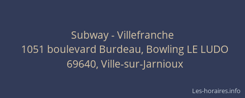 Subway - Villefranche