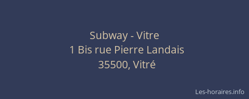 Subway - Vitre