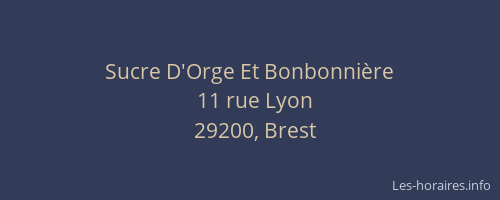 Sucre D'Orge Et Bonbonnière
