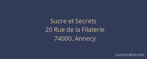 Sucre et Secrets