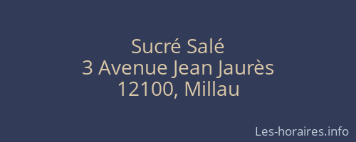 Sucré Salé