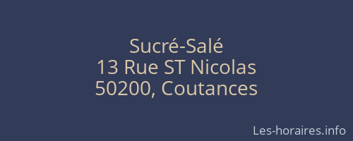 Sucré-Salé