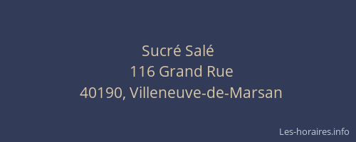Sucr&eacute; Sal&eacute;