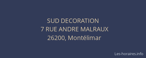SUD DECORATION