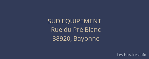 SUD EQUIPEMENT
