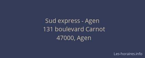 Sud express - Agen