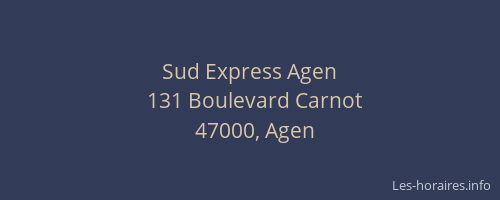 Sud Express Agen