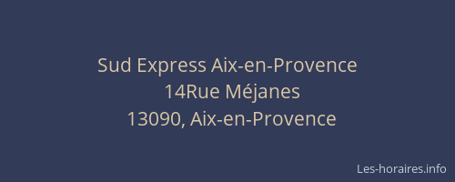 Sud Express Aix-en-Provence