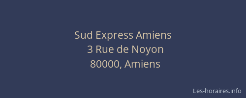 Sud Express Amiens