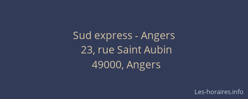 Sud express - Angers