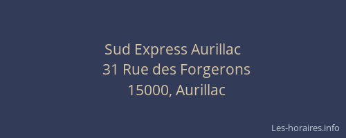 Sud Express Aurillac