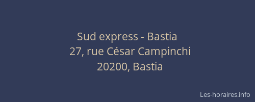 Sud express - Bastia