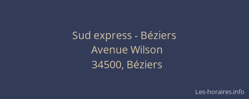 Sud express - Béziers