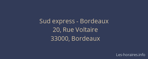 Sud express - Bordeaux